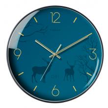Timess 挂钟钟表客厅创意北欧时钟万年历温度石英钟简约轻奢表挂墙 P51-6【35厘米款】