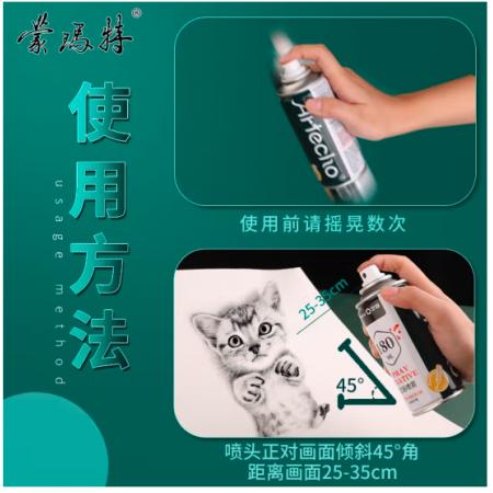 蒙玛特(Mont Marte)定画液3瓶180ml 素描喷雾轻重胶画画定型固色剂速写纸套装 作品固画液喷雾SX-ATOXLTZ-001