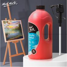 蒙玛特(Mont Marte)丙烯颜料1l大红 大瓶美术手绘彩绘墙绘画画丙烯颜料套装 大容量绘画防水颜料MSCH0104CN