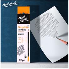 蒙玛特(Mont Marte)3h素描铅笔12支盒装 美术绘画炭笔速写笔学生初学素描笔 练习写生画画专用画笔PNX0017