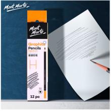 蒙玛特(Mont Marte)h素描铅笔12支盒装 美术绘画炭笔速写笔学生初学素描笔 练习写生画画专用画笔PNX0018