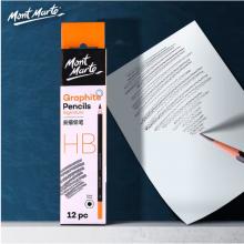 蒙玛特(Mont Marte)hb素描铅笔12支盒装 美术绘画炭笔速写笔学生初学素描笔 练习写生画画专用画笔PNX0001