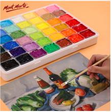 蒙玛特(Mont Marte)42色80ml果冻水粉颜料 美术生水粉画颜料联考集训颜料盒套装 盒装色彩画画颜料PGU4280-2