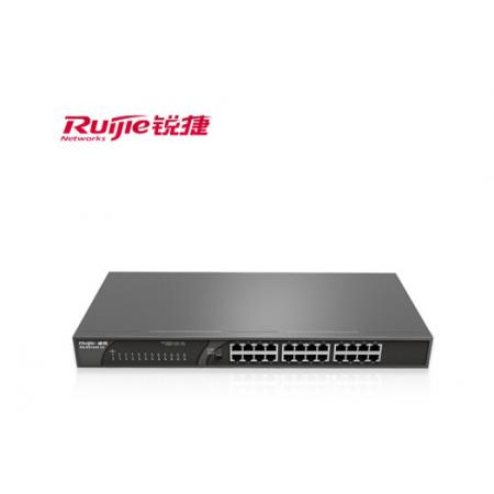 锐捷（Ruijie）RG-ES124G V2 24口千兆非网管型交换机 黑色