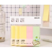 得力（deli）300张3色分条便利贴便签纸 76*25mm记事贴 66306
