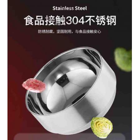  尚菲优品（SFYP）304不锈钢碗 14cm双层加厚隔热汤碗饭碗面碗 耐摔耐用GD14-1