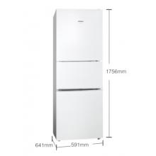 西门子(SIEMENS) 232升 三门小型大容量家用冰箱 组合冷冻 简约外观 白色   BCD-232(KG23N111EW)
