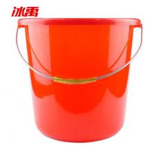 冰禹 红色塑料小水桶（直径23厘米*20厘米）