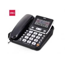 得力789电话机(黑) 固定电话 办公家用 翻转可摇头 可接分机