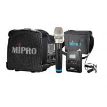 MIPRO咪宝MA-100SBII蓝牙音响户外移动便携式小型音箱讲解喊话扩音器带话筒一体宣传讲话喇叭插卡可充电 配1手持1领夹+防尘袋（二代）