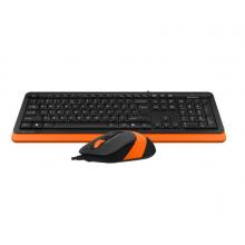 双飞燕（A4TECH）F1010飞时代 键鼠套装 有线鼠标键盘套装 笔记本电脑办公外接薄膜键盘鼠标套装 活力橙
