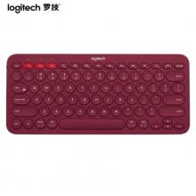 罗技（Logitech）K380 键盘 蓝牙办公键盘 女友 便携超薄键盘 笔记本键盘 红色