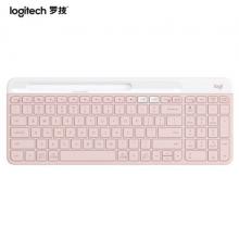 罗技（Logitech）K580 键盘 蓝牙键盘 办公键盘 便携超薄键盘 笔记本键盘 平板键盘 茱萸粉