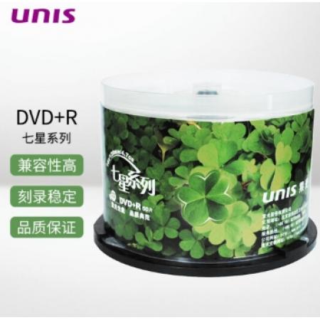 紫光（UNIS）DVD+R空白光盘/刻录盘 16速 4.7G 七星四叶草 桶装50片 6桶/箱
