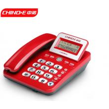 中诺摇头办公室坐式固定电话机家用有线固话座机式免电池来电显示商务办公免提W529红色