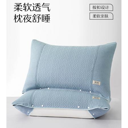 水星家纺A类提花枕套枕巾48x72-74cm提花款