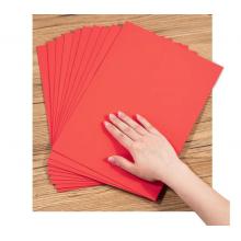 得力（deli）彩纸 大红色打印纸 100张/包