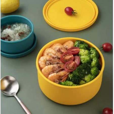 硅胶保鲜盒食品级微波炉饭盒