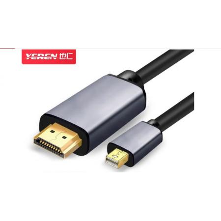 HDMI线	也仁Mini DP转HDMI2.0 转换线 5米