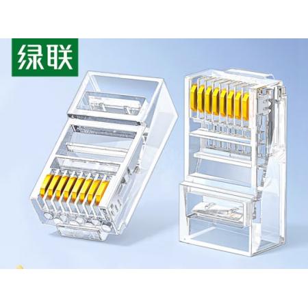 网线水晶头 绿联	非屏蔽  六类