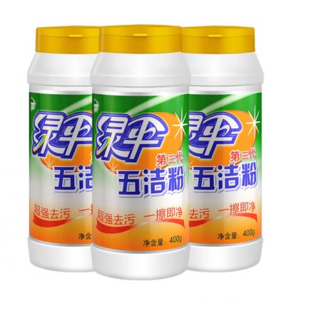 五洁粉	绿伞不锈钢清洁剂 400g/30瓶/箱