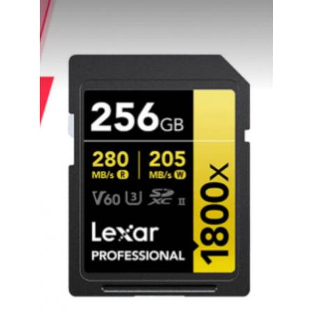 雷克沙（Lexar）256GB SD存储卡 C10 U3 V60 数码相机高速内存卡