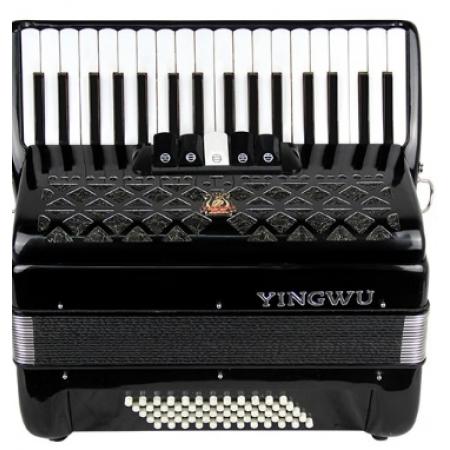 鹦鹉（YINGWU）鹦鹉牌手风琴 120贝司黑色YW9968/41键4排簧