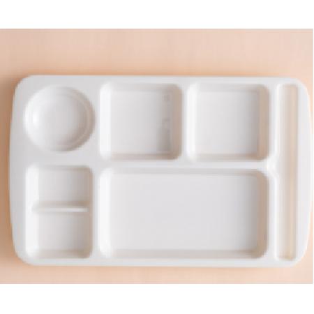 6格餐盘 楚歌质优品 国标白色 A5密胺 可高温消毒（耐高温120度）