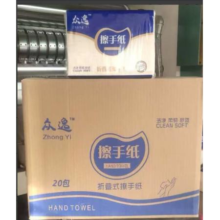擦手纸	20包/箱 纯木浆