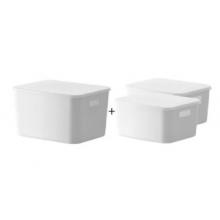 收纳盒	懒角落 白色中号+盖子 2个/套