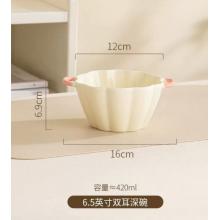 餐碗	美厨 6.25英寸双耳陶瓷面碗