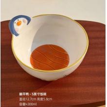 餐碗	美厨  躺平鸭-5英寸 陶瓷