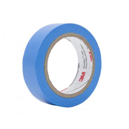 3M 150# 电工胶带 电气绝缘胶带 PVC电工胶布 无铅600V 防潮耐酸碱 蓝18mm*10m*0.13mm 10卷