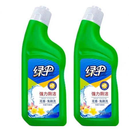 绿伞强力厕洁剂 卫生间马桶清洁剂 洁厕灵 花香挂壁免刷洗 500g*2瓶 