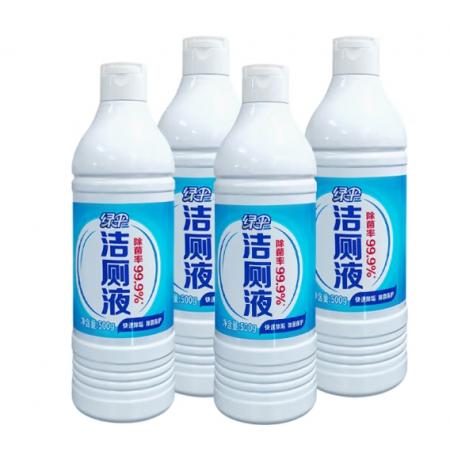 绿伞洁厕液 马桶洁厕灵 强力除垢除菌99.9% 500g*4瓶 