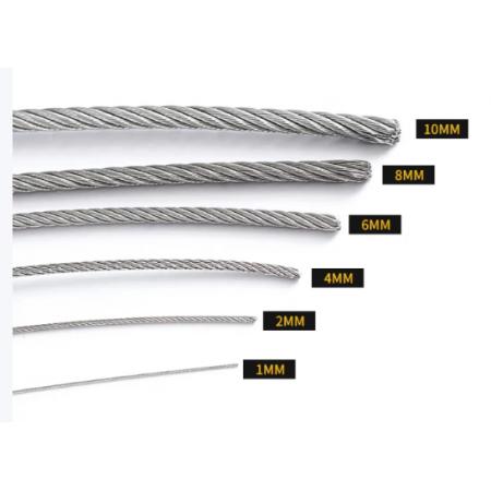 钢丝绳	3mm包4mm  7*7 304不锈钢包塑绳