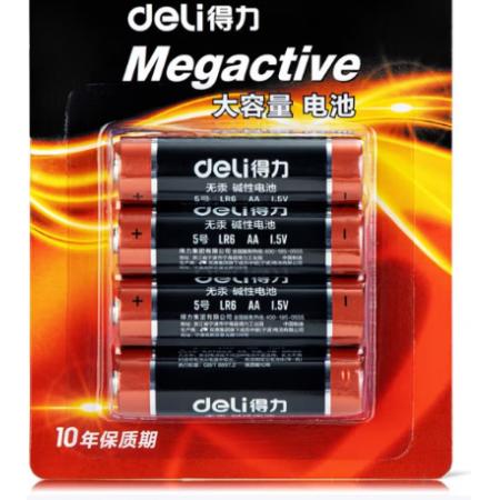 得力18501/5号电池 4粒/卡