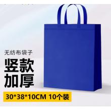 环保袋	蓝色定制logo（宽30 ，高40，侧10cc）