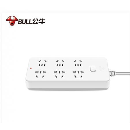 公牛（BULL）插座GN-216  6位总控长3米