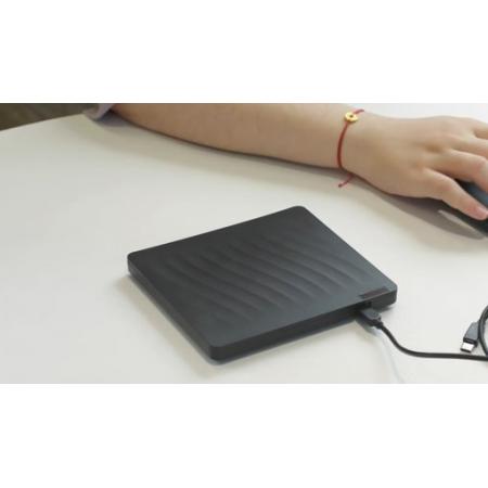 联想（Lenovo）8倍速 外置光驱 DVD外置刻录机 移动光驱 外接光驱 笔记本电脑便携光驱外置读刻一体黑色 DB75-Max
