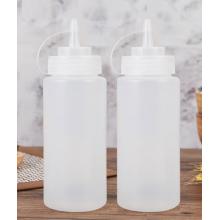 调味瓶	展艺塑料600ml白色挤压式