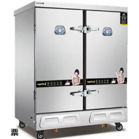 美厨蒸饭柜商用豪华电燃气款蒸箱单门双门24盘两相电蒸饭车 MCKZH12