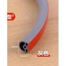 门缝密封条防盗门房门 硅胶大D型14*12mm-6米-灰色