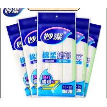洗碗布	妙洁30*30cm*5片状棉柔抹布
