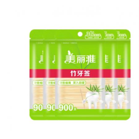 竹牙签	美丽雅5袋共4500支