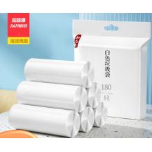 加品惠 垃圾袋白色45*55cm180只1丝单层点断式办公家用垃圾桶袋子0599-2