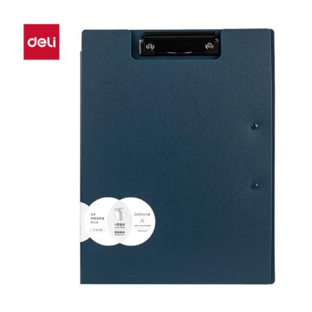 文件夹	得力PE126折页板夹蓝色