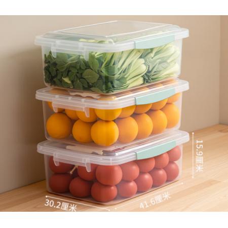 禧天龙冰箱收纳盒食品级水果蔬菜保鲜盒密封泡菜腌菜零食储物盒12L 1个