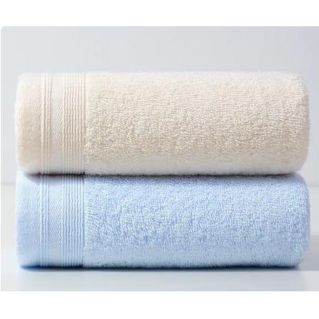 洁丽雅毛巾纯棉新疆棉洗脸洗澡全棉柔软长绒棉加厚吸水情侣面巾 【6713】黄色+兰色