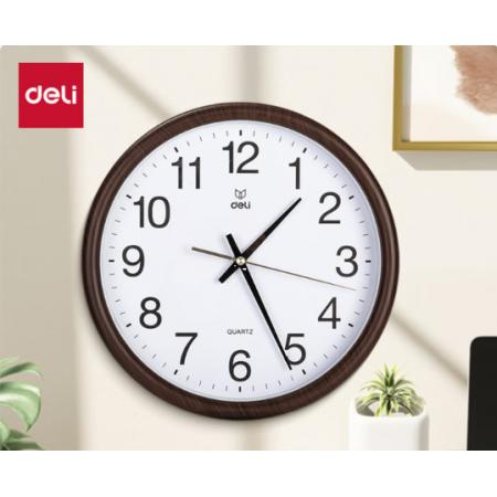 "得力8842木纹挂钟(12寸)(木纹)(只) "